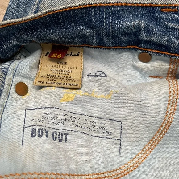 7 For All Mankind Boy Cut Faded Blue Jeans Size 26 - Picture 9 of 12